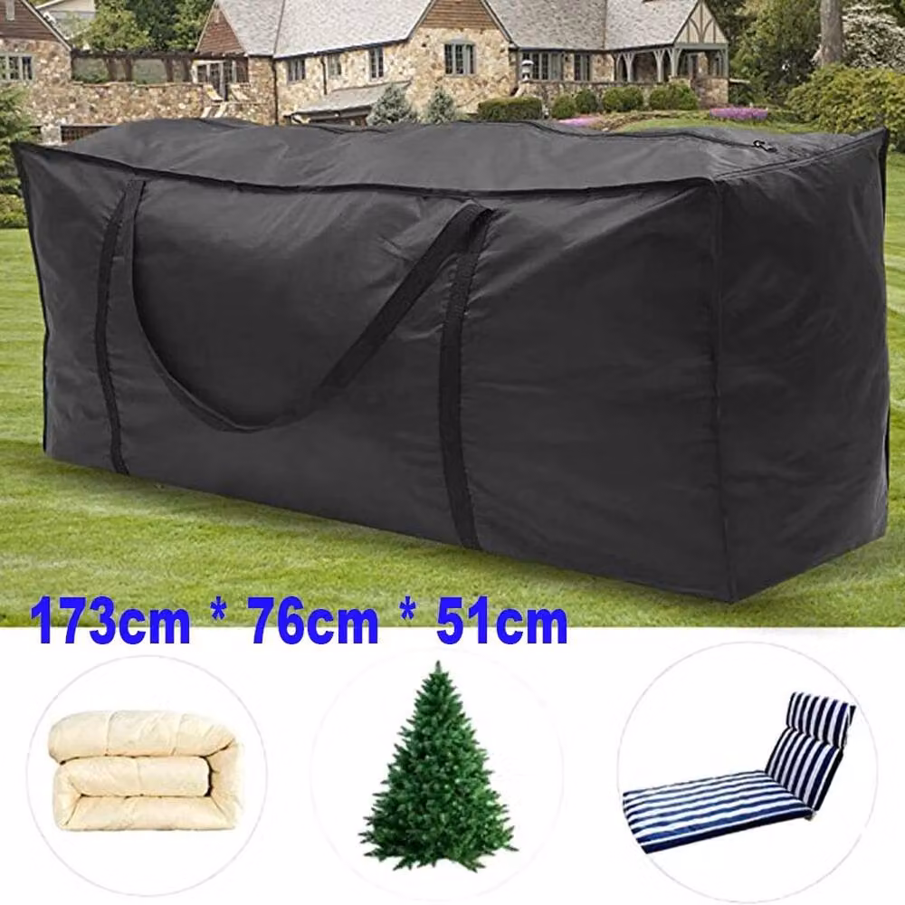 VOGREX Black Zipped Waterproof Furniture Storage Bag W: 173 cm, D: 76 cm, H: 51 cm – 3