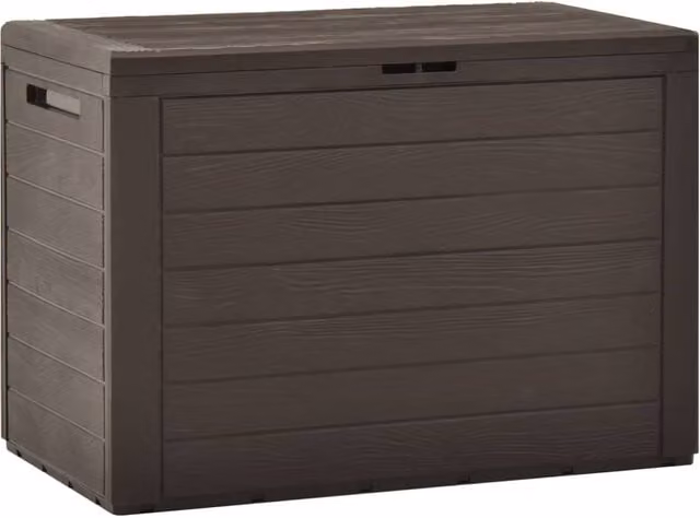 Berkfield Home Brown Plastic Garden Storage Box W/D/H: 78 x 44 x 55 cm