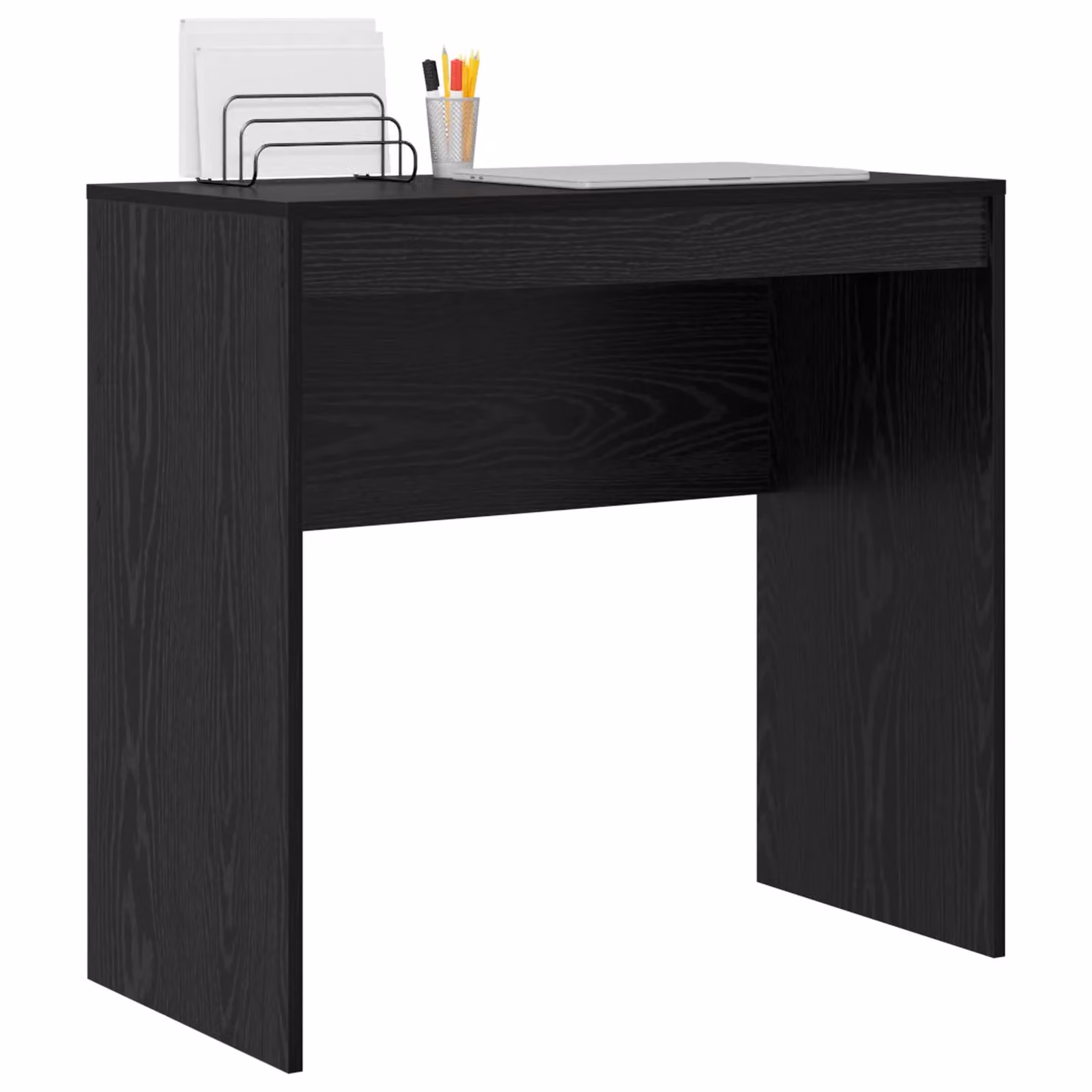 Berkfield Home Black Oak Writing Desk, W/D/H: 80 x 40 x 76 cm – 3
