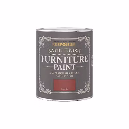 Rust-Oleum Water-Based Satin Furniture and Skirting Board Paint in Red, 750ml – 3