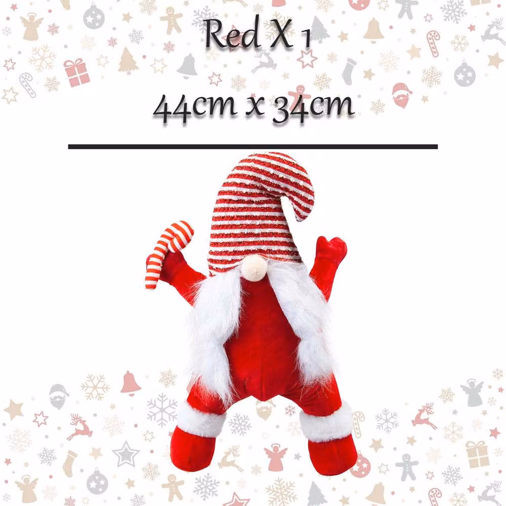 VFM e-Store Christmas Gonk Tabletop Decoration in Red and White, H 44 cm x W 34 cm – 2