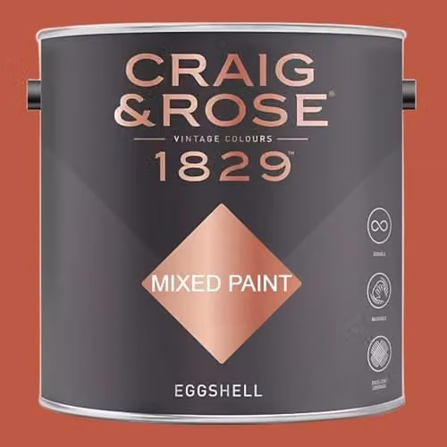 Craig & Rose 1829 Paint Stop Eggshell Oriental Red 2.5l