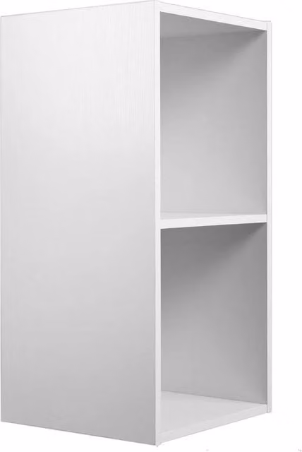KORVIXA White Vinyl LP Record Storage Cube Cabinet, W/D/H: 100 x 100 x 100 cm