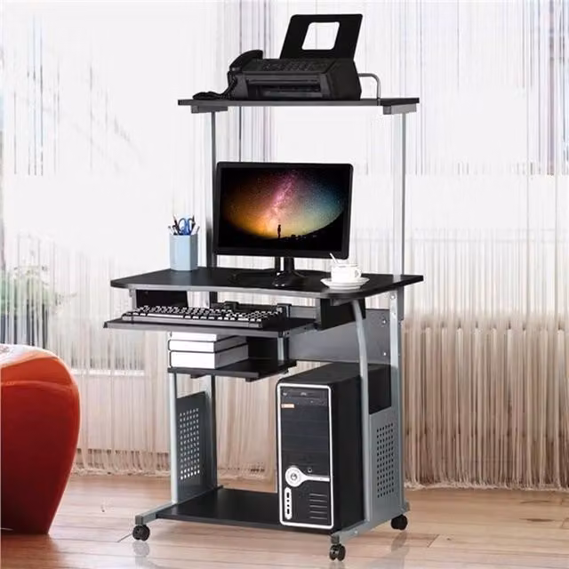 EONLION Modern Black Computer Desk for Home Office, Width: 100 cm