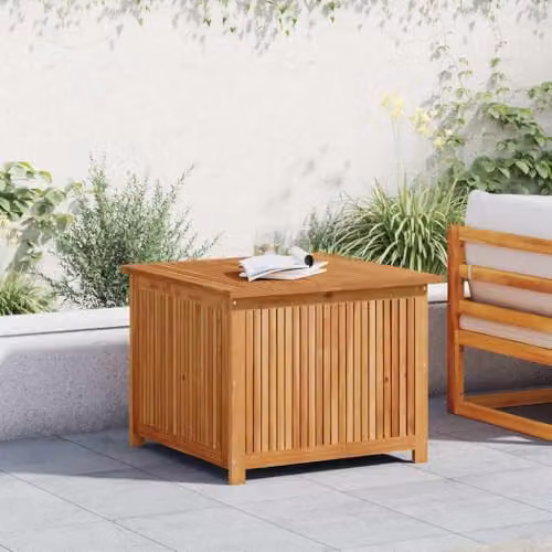 vidaXL Garden Storage Box in Brown Solid Acacia Wood, W/D/H: 75 x 75 x 58 cm – 2