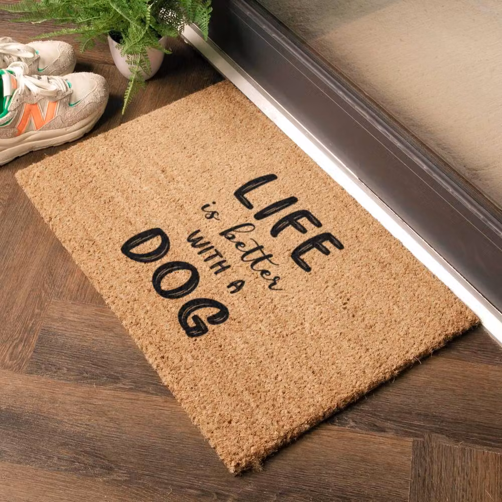 Artsy Mats Life Is Better With A Dog Doormat, Brown, W: 60 cm, D: 40 cm – 2