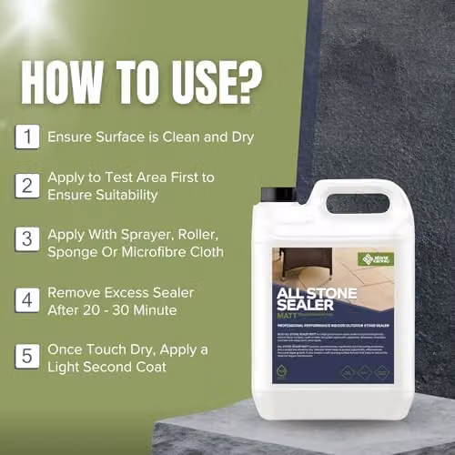 StoneCare4U All Stone Sealer Matt Finish Transparent Exterior Natural Stone Sealant, 5 l – 3