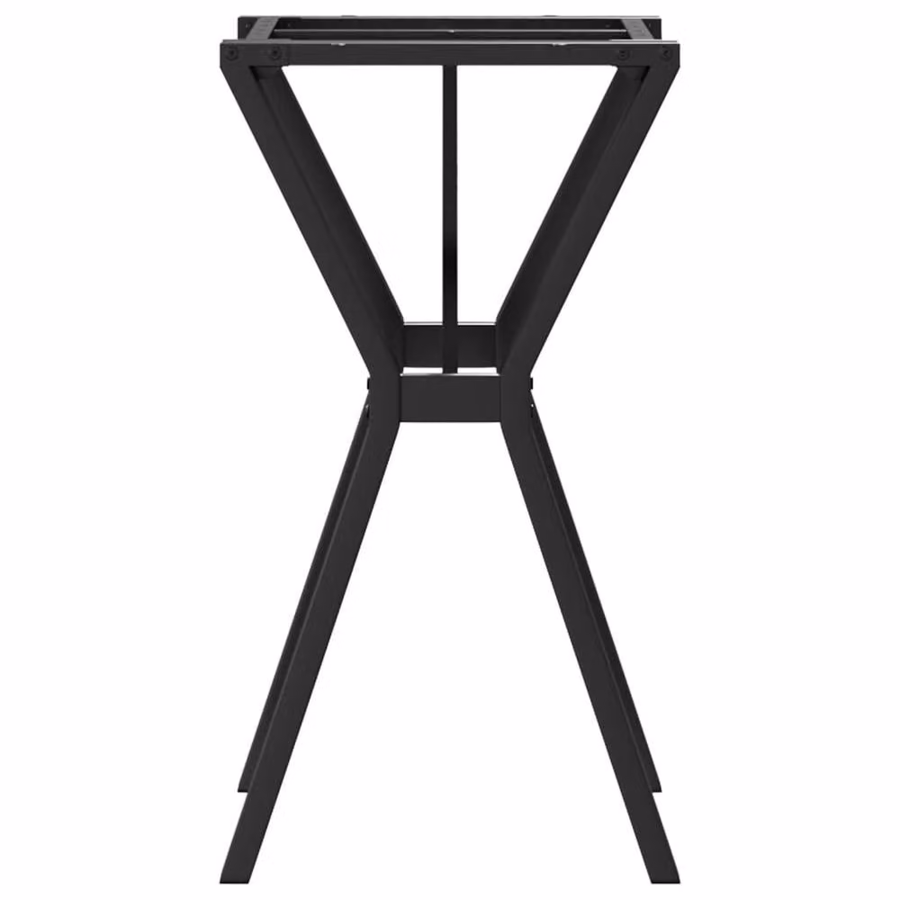 Berkfield Home Y-Frame Dining Table Legs in Black Cast Iron, W/D/H: 50 x 40 x 73 cm – 4