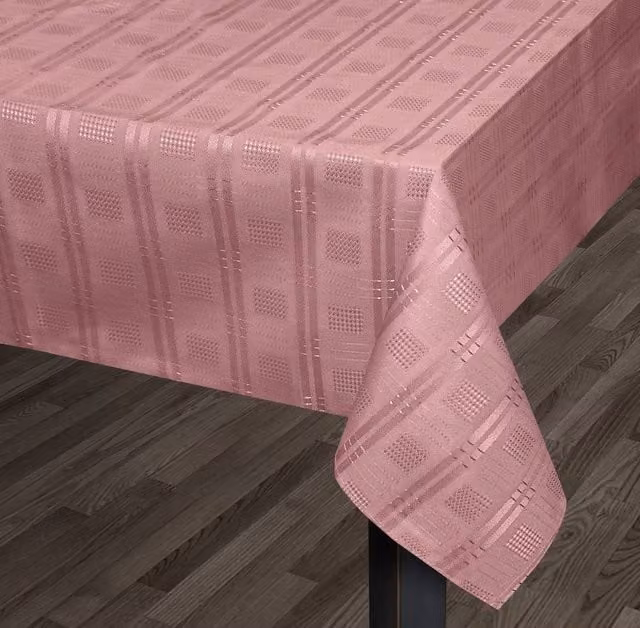 Kitchen Trends Hampton Pink Jacquard Polyester Tablecloth, Width: 70 cm