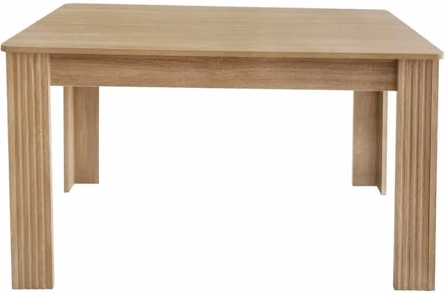 ERGOVEXA Modern Rectangular 4 Seater Wood Dining Table in Brown