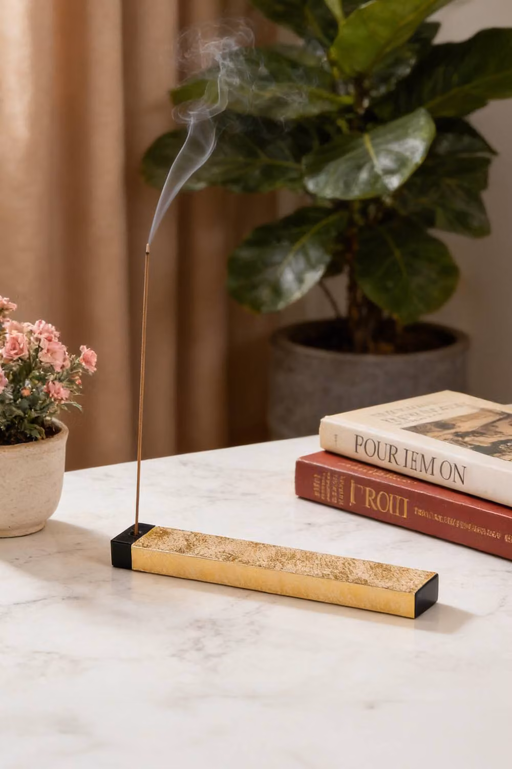 Living and Home Multicolour Woody Incense Sticks Set with Metal Tabletop Holder – 2