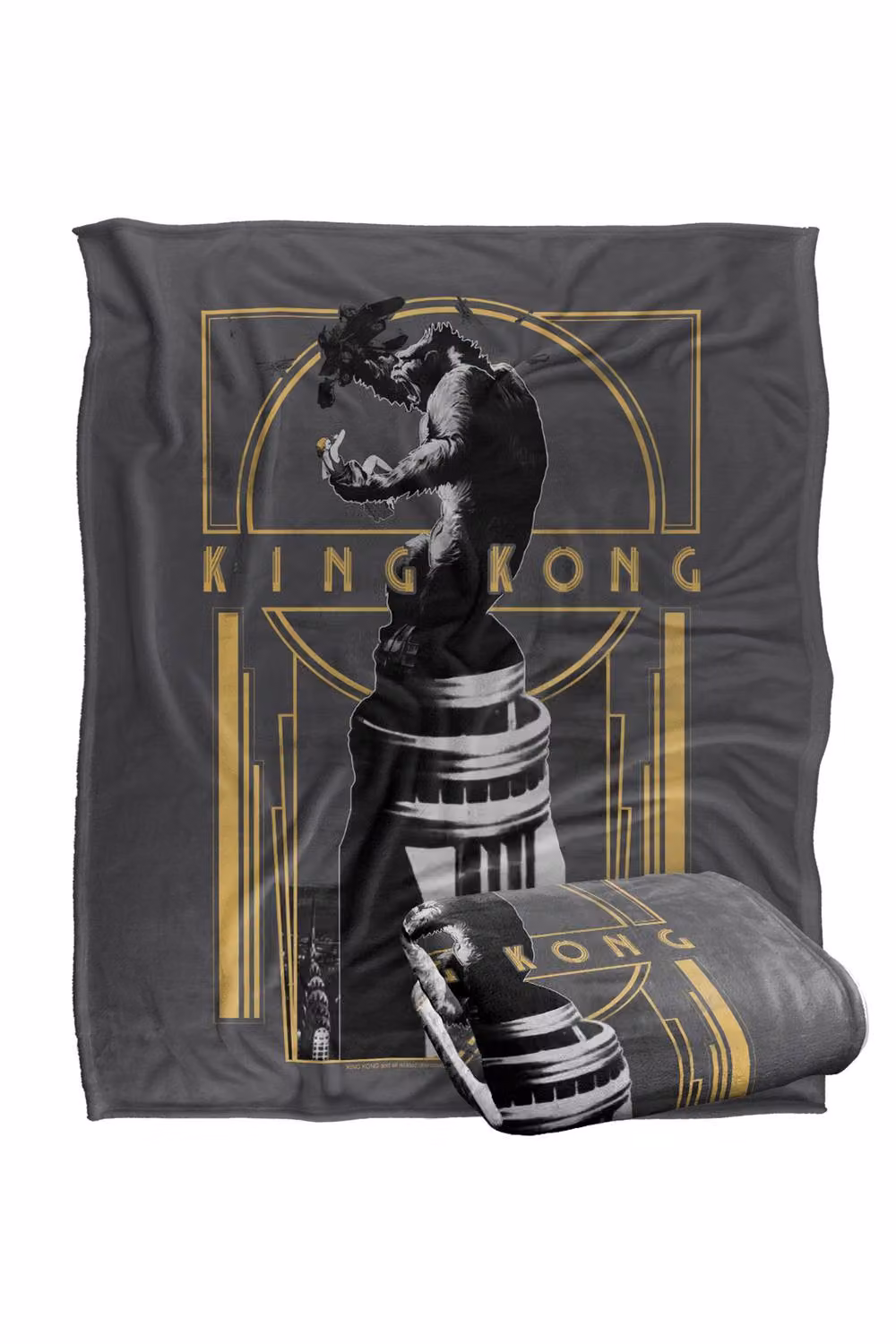 Warner Bros. King Kong Deco Super Soft Fluffy Polyester Throw Blanket, Multicolour, Large – 2