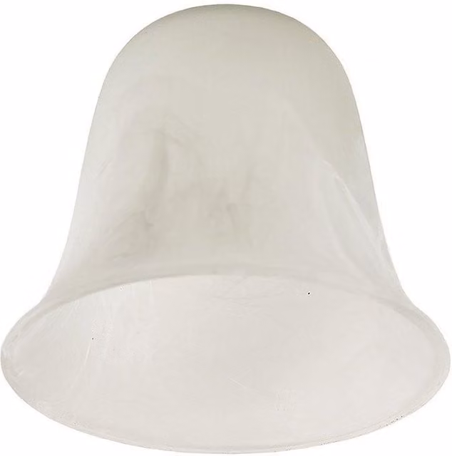 ValueLights Set of 3 White Marble Effect Bell Shaped Frosted Glass Replacement Shades