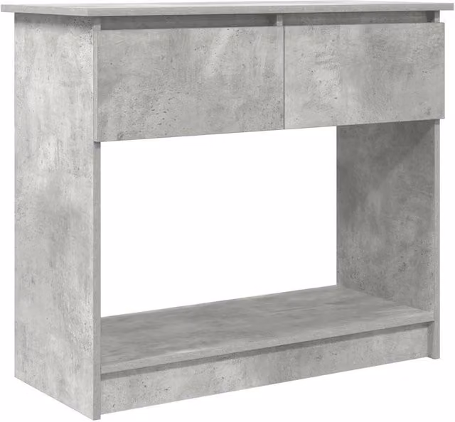Berkfield Home Modern Console Table with Drawers in Concrete Grey, W: 85.5 cm, D: 38.5 cm, H: 74.5 cm – 1