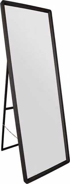 MirrorOutlet Naturalis Cheval Freestanding Scandinavian Rectangular Mirror in Black