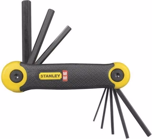 Stanley Foldable Steel Hex Key Set, 12 Pack, Black – 1
