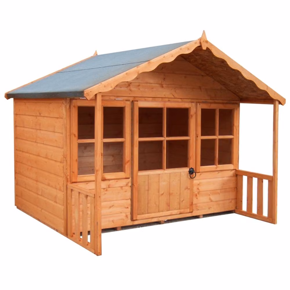 Shires Pixie Playhouse Wooden Kids Wendy House in Brown – 3