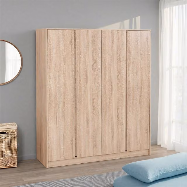 Seconique Malvern 4 Door Wardrobe in Sonoma Oak