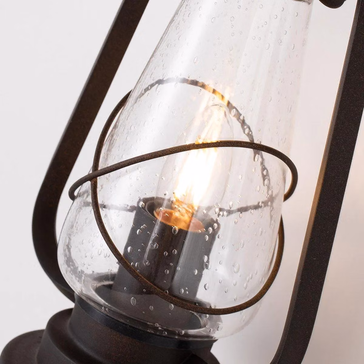 Netlighting Miners Vintage Outdoor Wall Lantern Light in Old Bronze and Brown, IP44, E14 – 3