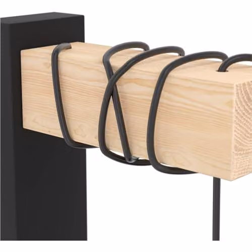 Loops Modern LED Wall Light in Black and Brown – 4