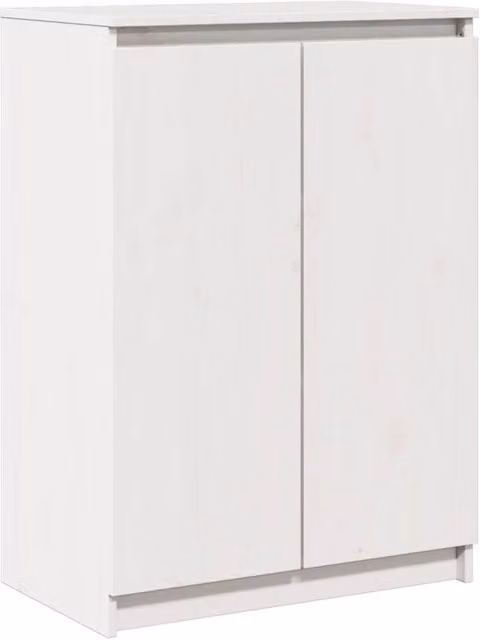 Berkfield Home White Solid Pinewood Sideboard W/D/H: 60 x 36 x 84 cm