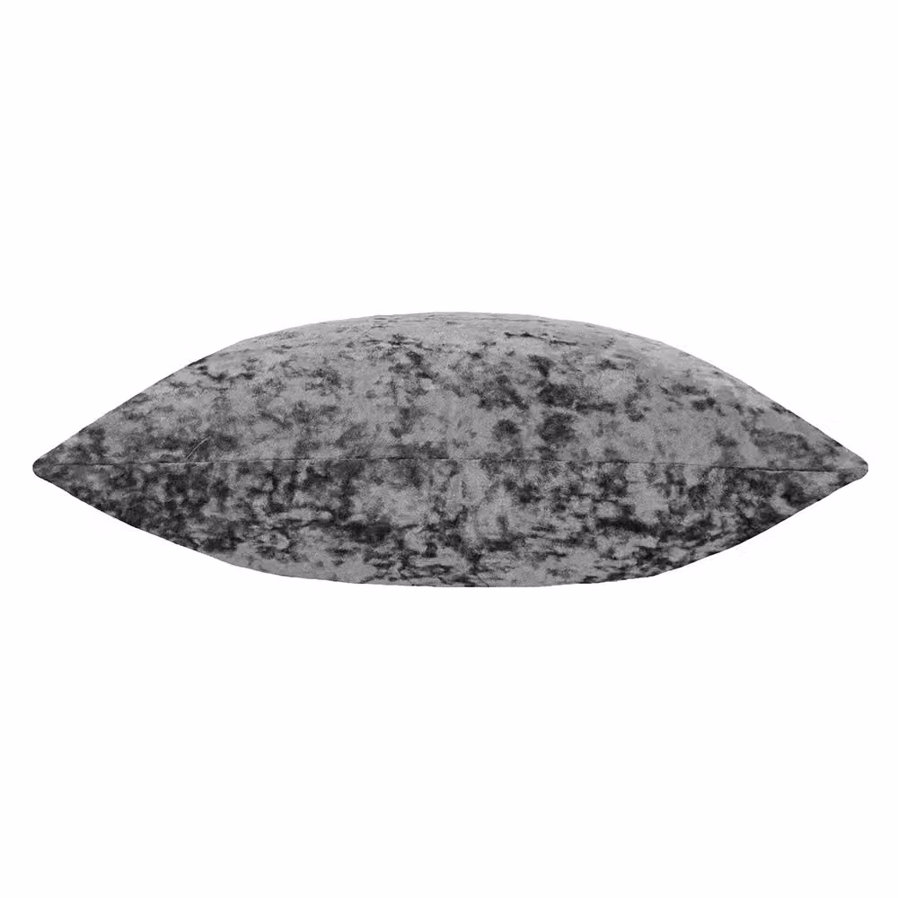 Paoletti Verona Grey Crushed Velvet Square Polyester Filled Cushion W/D/H: 55 x 55 x 55 cm – 5