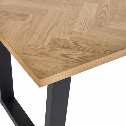 Julian Bowen Hilton Rectangular Industrial Dining Table in Black and White, W/D/H: 180 x 90 x 75 cm – 3