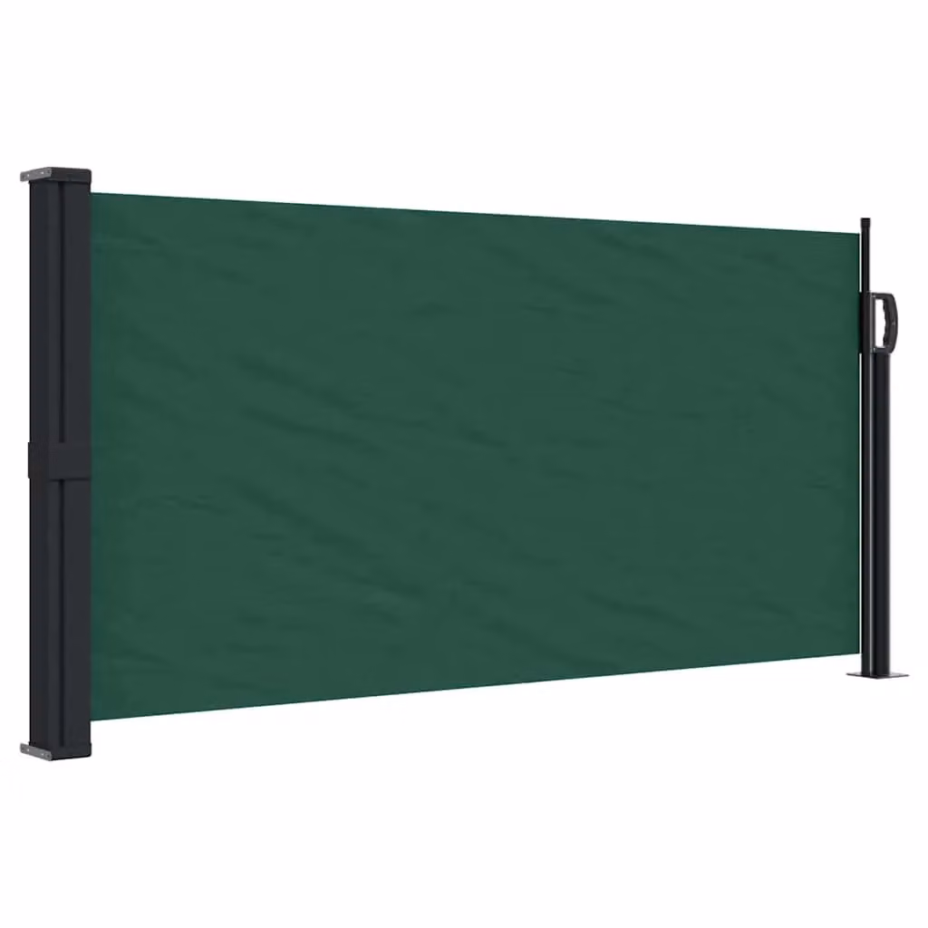 Berkfield Home Retractable Side Awning in Dark Green, Wall-Mounted Polyester, W/H: 500 x 100 cm – 2