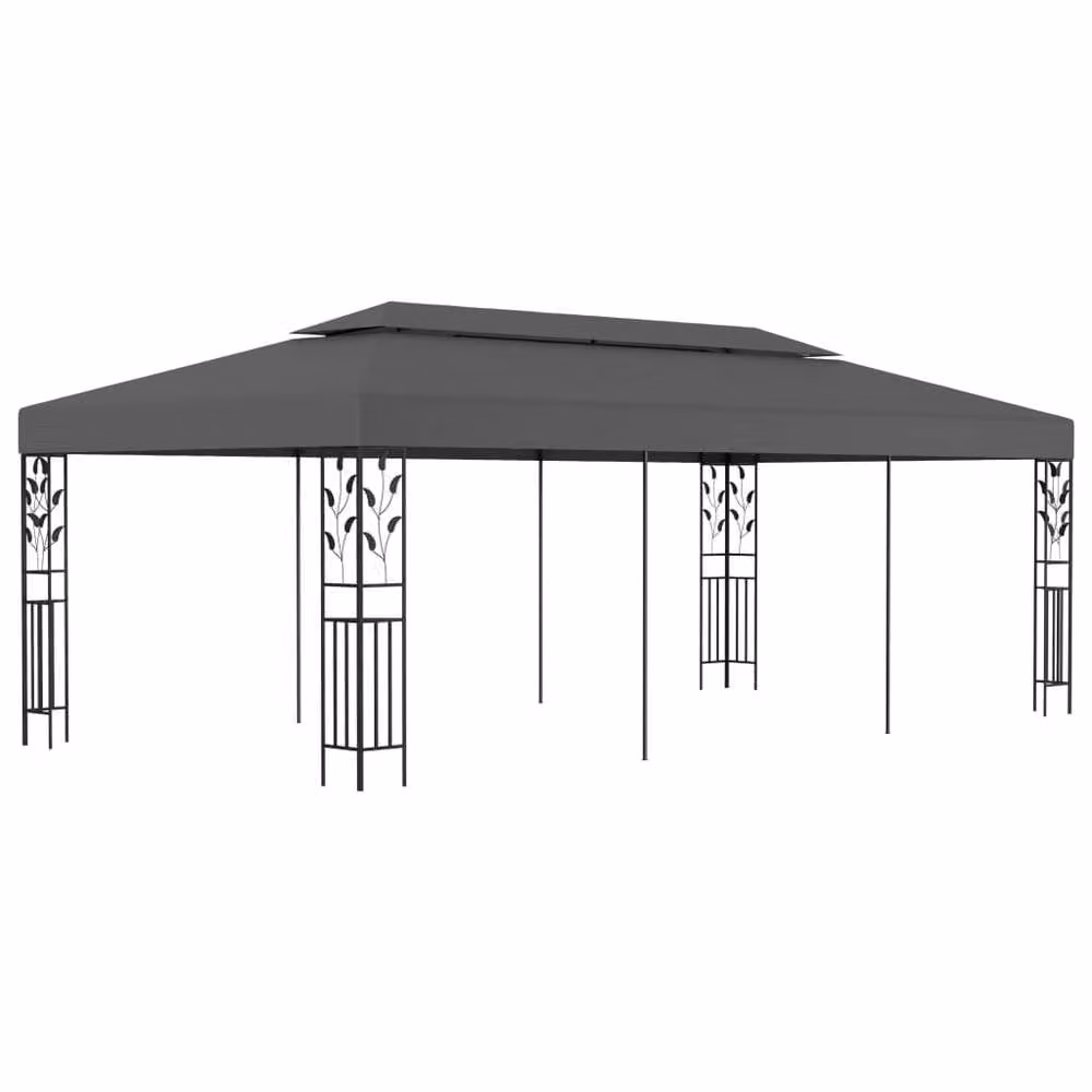 Berkfield Home Anthracite and Black Hip Gazebo W: 300 cm, D: 300 cm, H: 270 cm – 2
