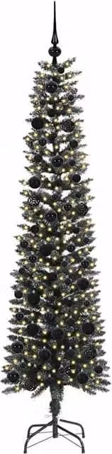 Berkfield Home Elegant Green Artificial Christmas Tree with Stand, H 180 x W 50.5 x D 50.5 cm – 1