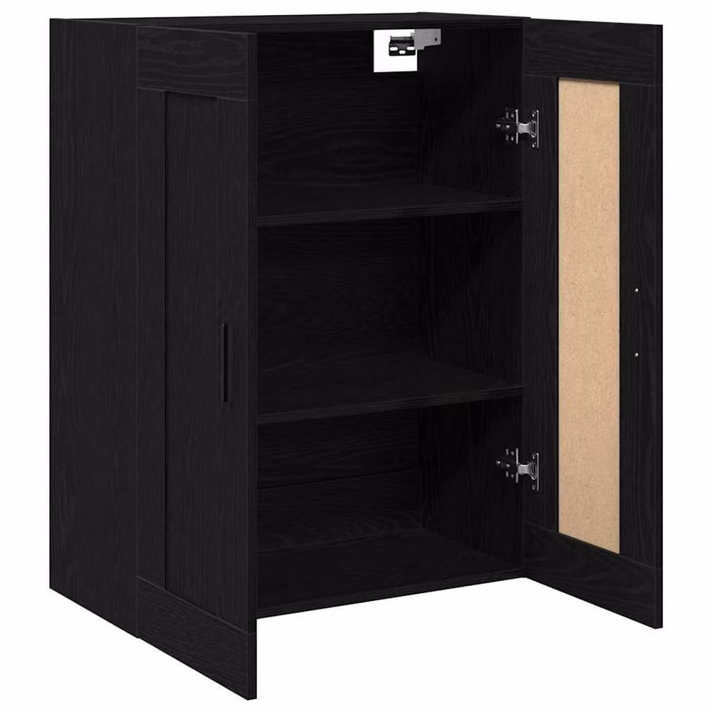 Berkfield Home Wall-Mounted Cabinet in Black Oak, W: 69.5 cm, D: 34 cm, H: 90 cm – 2