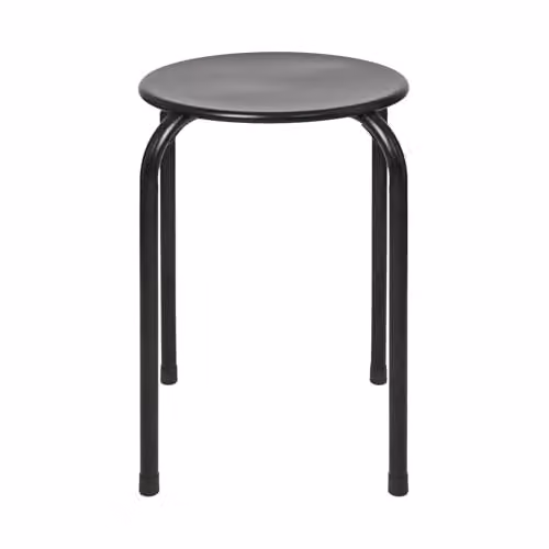 Harbour Housewares Metal Stackable Stool in Matt Black or Matt White