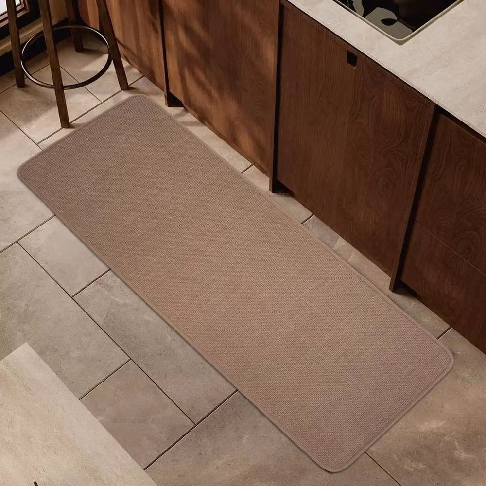 PAWNORA Brown Braided Jute Non-Slip Rectangular Kitchen and Hallway Mat, W: 45 cm, L: 120 cm – 3