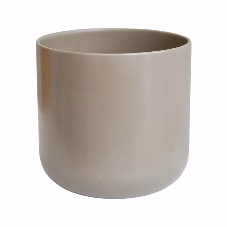Ivyline Lisbon Ceramic Planter, Greige, H26 x W26 x D26 cm