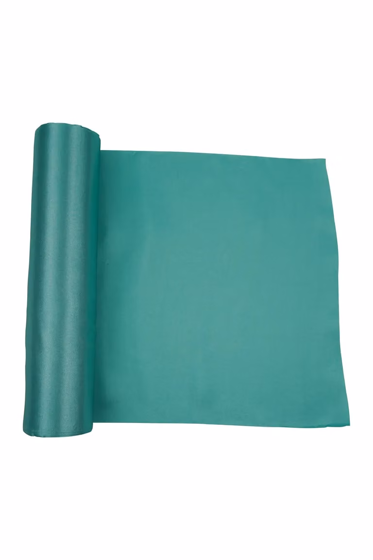 Neel Blue Solid Satin Fabric Roll for Wedding Décor and Drapery, Blue and Green, W: 20 cm, H: 29 cm