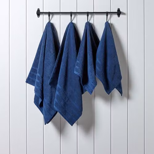Christy Antalya 6 Piece Luxury Turkish Cotton Towel Set in Blue, 600GSM – 2