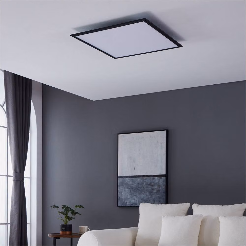 Loops 2 Pack Modern Black LED Square Ceiling Lights with Bulbs Included – 2