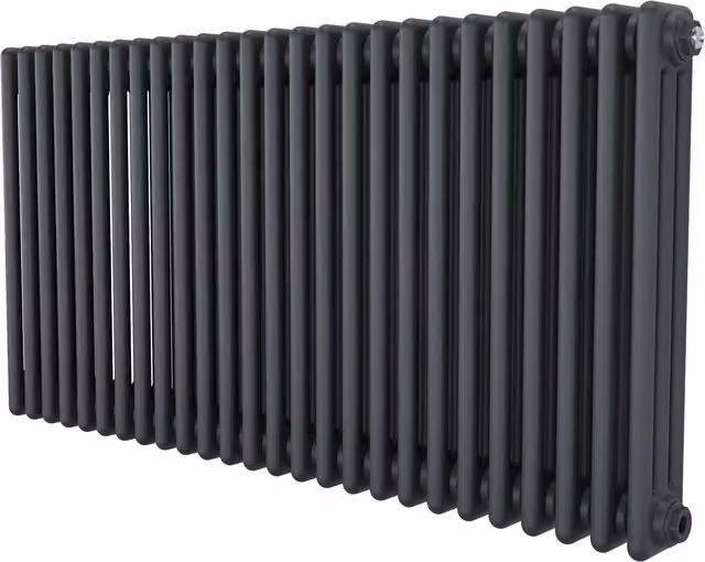 Agadon Kylo 3 Horizontal Column Designer Radiator in Anthracite Grey, Width: 119 cm