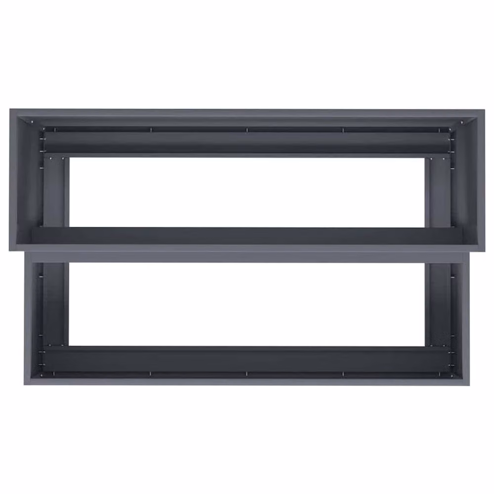 Berkfield Home 2-Tier Anthracite Plastic Garden Planter in Dark Grey, W: 100 cm, D: 60 cm, H: 45 cm – 4