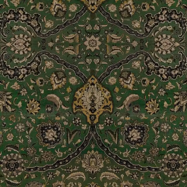 House of Hackney Zanjan Abstract Geometric Wallpaper in Green
