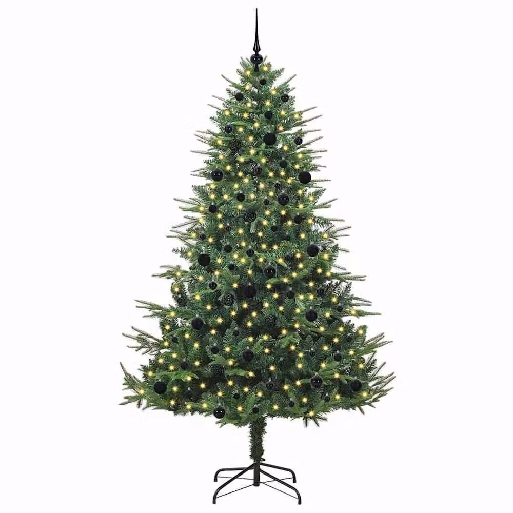 Berkfield Home Pre-lit Artificial Christmas Tree with Ball Set, Green, Height: 240 cm – 3