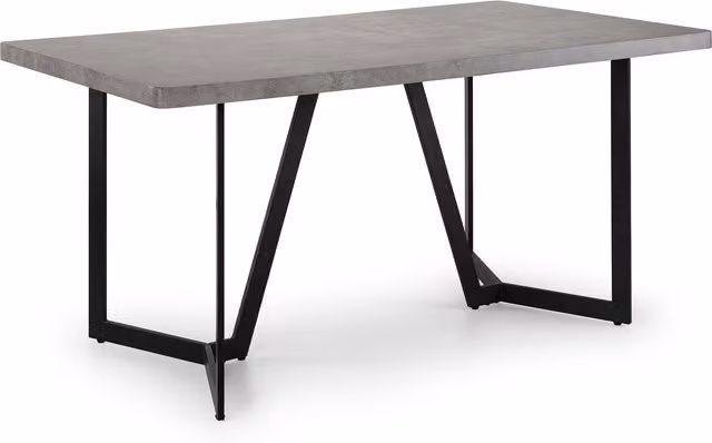Julian Bowen Miller Rectangular Dining Table in Black and Grey Concrete Effect