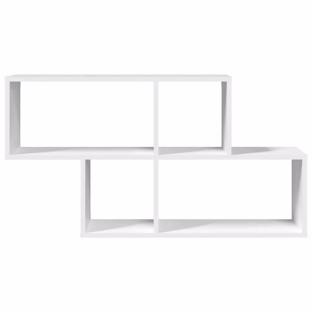 Berkfield Home Wall Mounted White MDF Shelf, W/D/H: 100 x 20 x 53 cm – 2