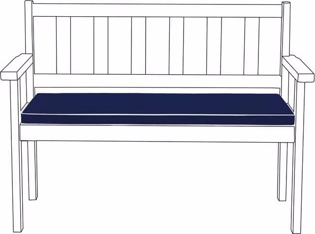 Gardenista Water-Resistant 2-3 Seater Outdoor Bench Cushion in Blue, Width: 110 cm