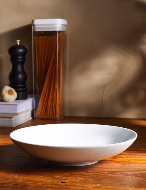 M&S Maxim Coupe Porcelain Pasta Bowl, White