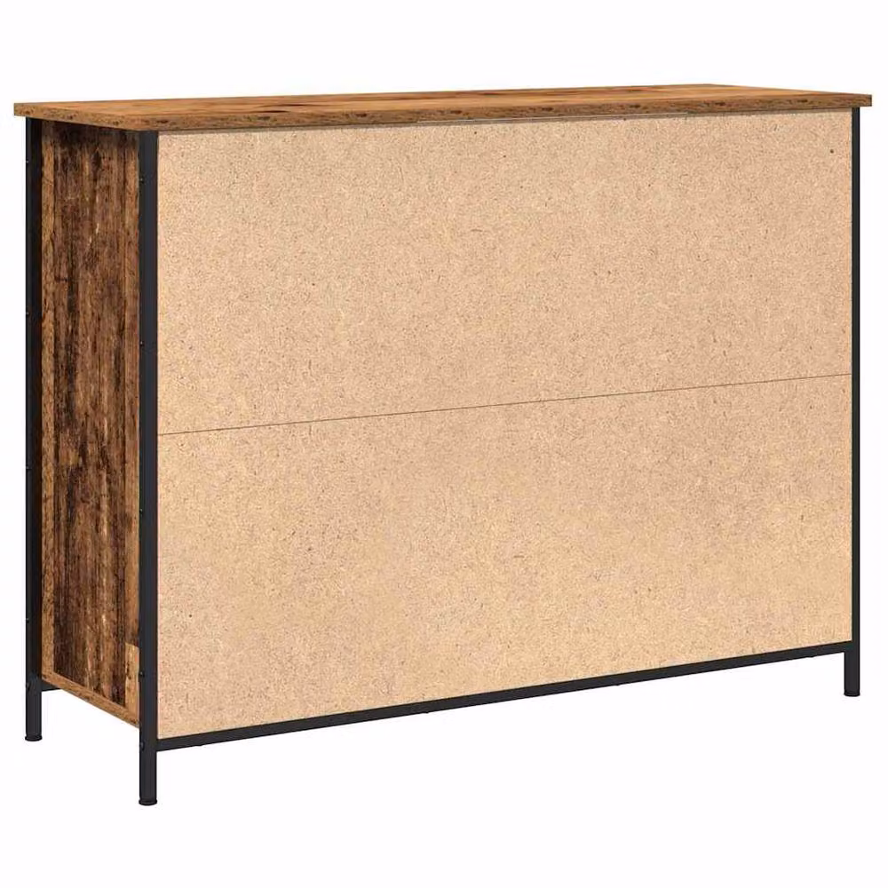 Berkfield Home Rustic Old Wood Sideboard in Brown, W/D/H: 100 x 35 x 75 cm – 3