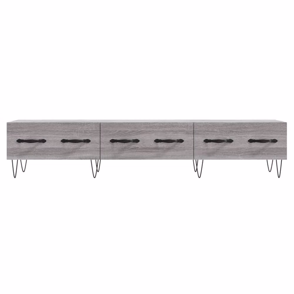 Berkfield Home Grey Sonoma TV Cabinet in Engineered Wood W/D/H: 150 x 36 x 30 cm – 3