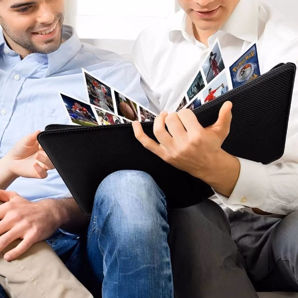 EONLION Black Trading Cards Album Folder with 400 Card Slots, W: 50.0 cm, H: 24.5 cm, D: 18.0 cm – 4