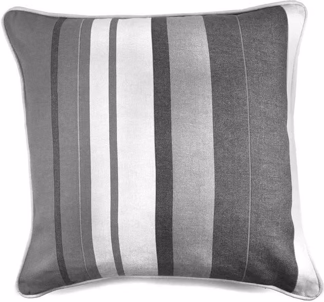 Fusion Whitworth Stripe Modern Striped Square Filled Cushion in Grey and Multicolour, 100% Cotton, W/D/H: 43 x 43 x 43 cm – 1