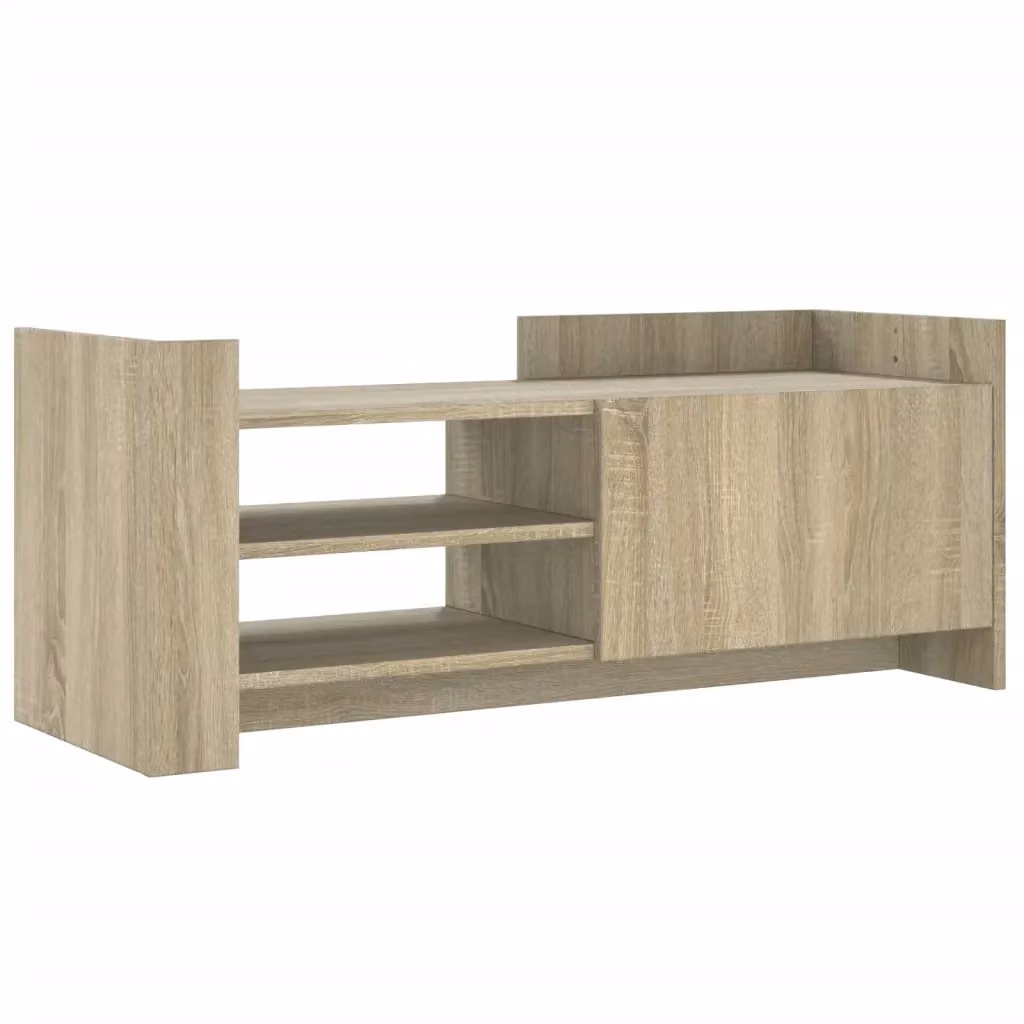 Berkfield Home Sonoma Oak TV Cabinet in Brown, W/D/H: 100 x 35 x 40 cm – 2